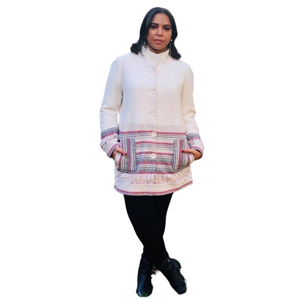 New Desigual Women's Print Design Coat Size 46